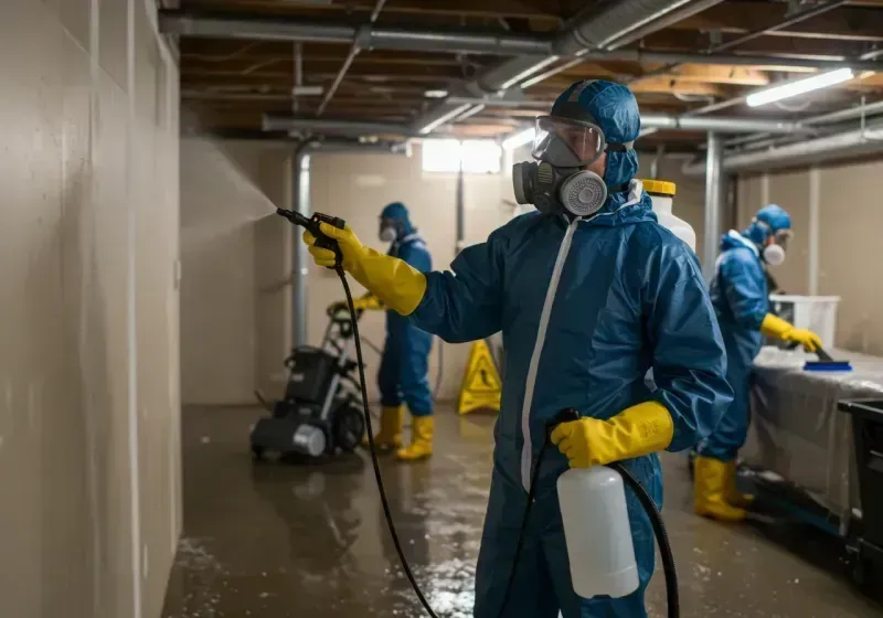 Basement Sanitization and Antimicrobial Treatment process in Marion, OH